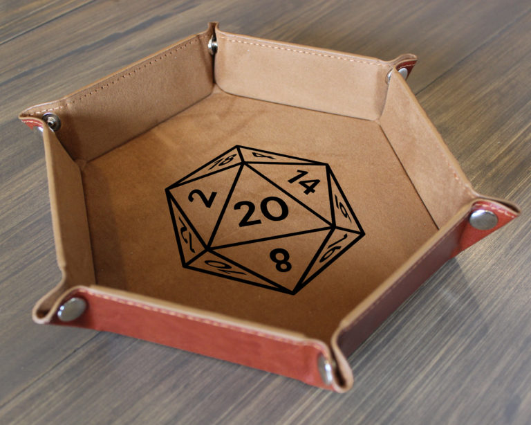 Hexagon Leather Dice Tray - Image 6
