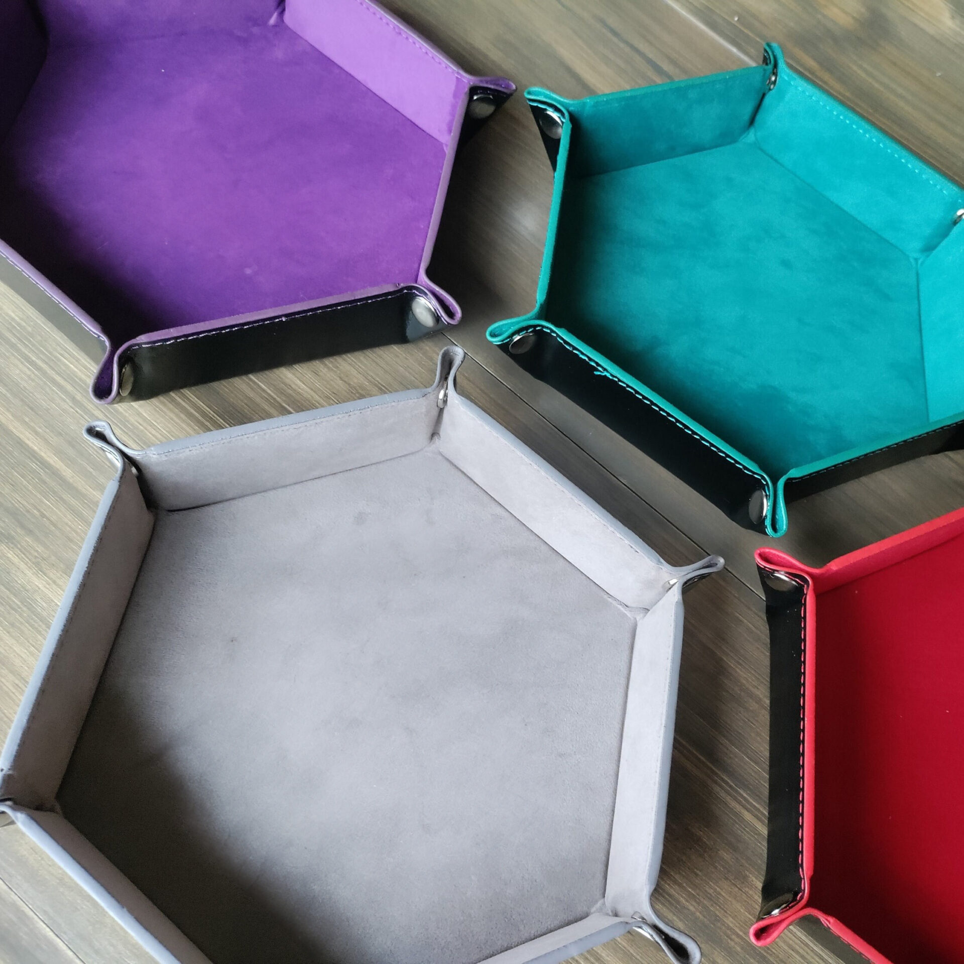 Hexagon Leather Dice Tray - Image 5