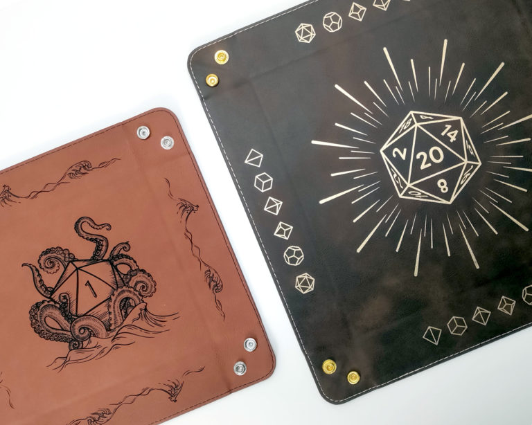 Size comparison between 8 inch and 11 inch dice trays
