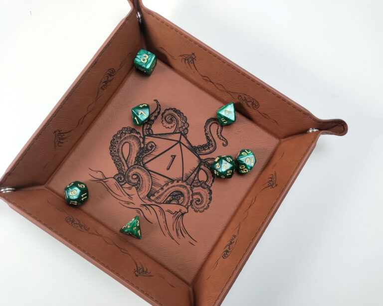 Kraken - Square Leather Dice Tray - Image 3