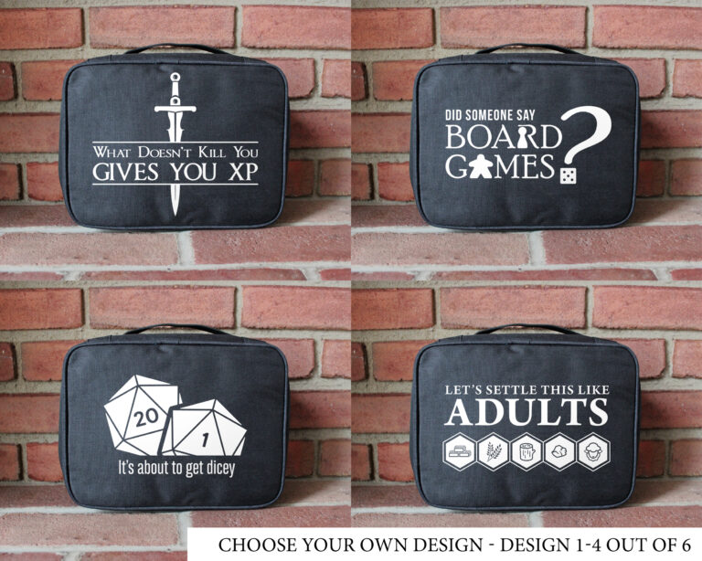 Travel game bag graphic options 1-4