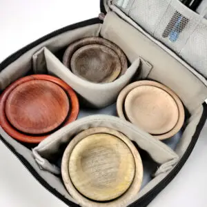 Board game bundle with component bowls and travel game bag