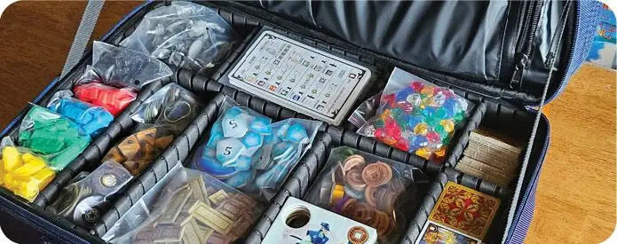 Compartments custom fit to various game components