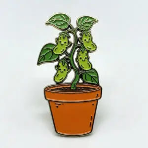 Vine Green Bean Enamel Pin