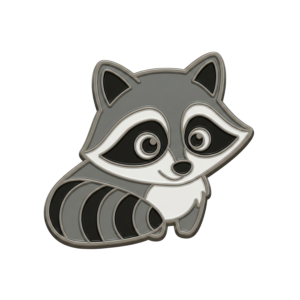 Vine Racoon Enamel Pin