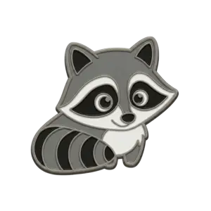 Vine Racoon Enamel Pin